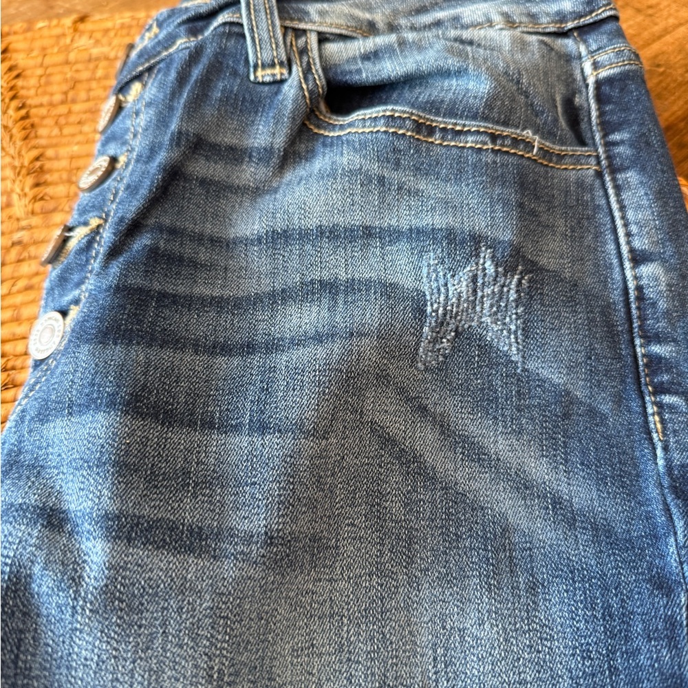 KanCan High Rise Distressed Blue Jeans - Picture 6 of 15